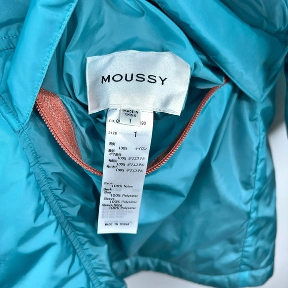 Moussy Reversilbe Mountain Parka Jacket Blue Brown Teddy Hooded Oversized - Picture 11 of 15